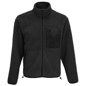 SOLS Unisex Adult Fury Sherpa Fleece Jacket / Carbon/Gray/Black